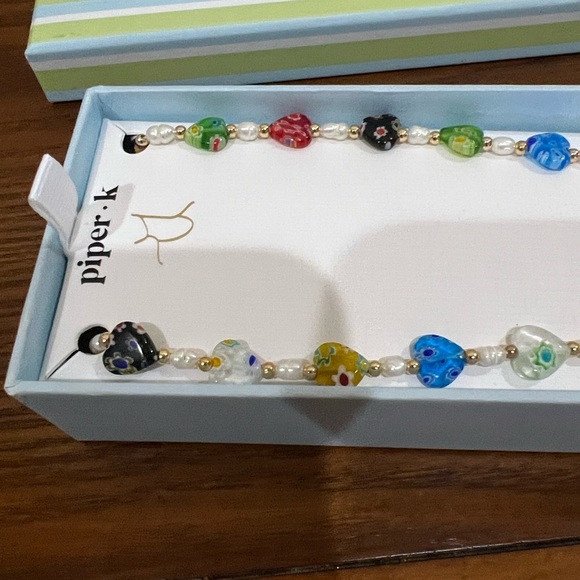 Piper K | Multicolor Heart Freshwater Pearl Necklace - Picture 8 of 9